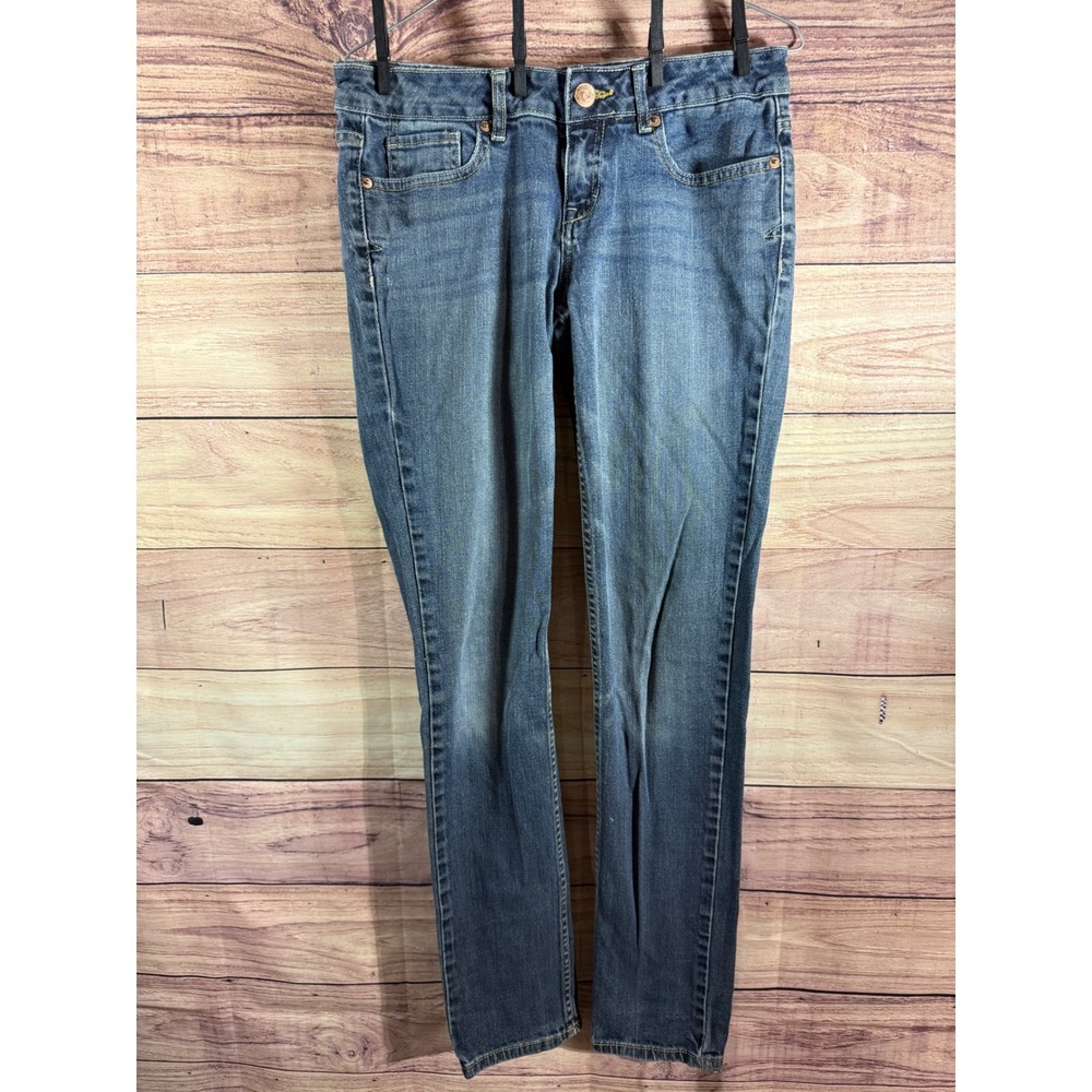 Aeropostale Bayla Skinny Curvy Jeans Medium Wash Denim Womens Size 5/6 Long
